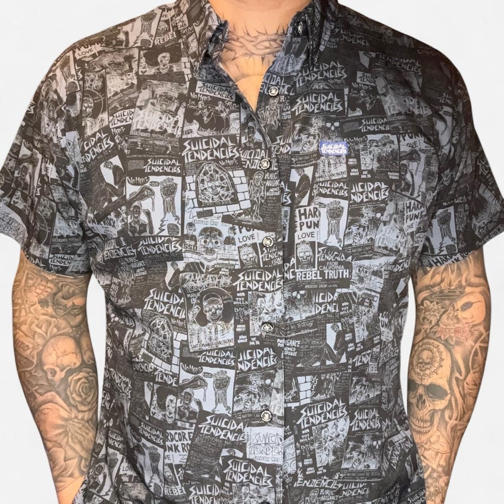 DIXXON Suicidal Tendencies collab button down party shirt